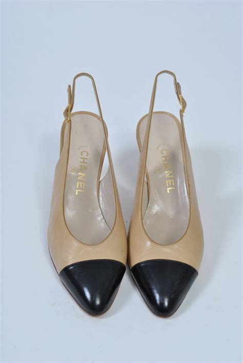 vintage chanel slingbacks|slingback chanel price.